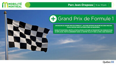 1. Parc Jean-Drapeau, 16 au 18 juin (Groupe CNW/Ministère des Transports et de la Mobilité durable)