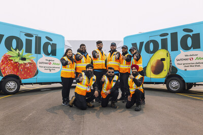 HELLO ALBERTA! Teammates from the Voilà delivery team are excited to be bringing grocery home-delivery service to Alberta customers beginning Tuesday, June 19. Voilà is now delivering nearly 20,000 products from Safeway, Sobeys, Chalo! FreshCo and more to communities across Alberta, such as Calgary, Edmonton, and surrounding areas. (CNW Group/Empire Company Limited)