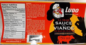 Présence non déclarée de poisson (anchois) et de soya dans La vraie sauce à la viande préparée et vendue par l'entreprise Aliments Ludo