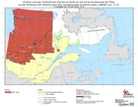 Forest Fires - Amendment to the Territory Affected by the Prohibition on the Access to Forests on Lands in the Domain of the State and the Closure of Forest Roads (CNW Group/Ministère des Ressources naturelles et des Forêts)