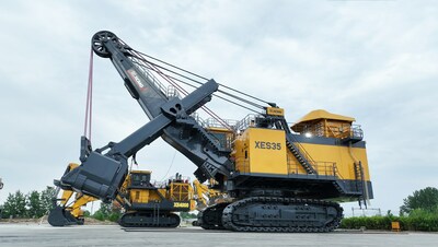 XCMG Machinery apresenta super escavadeira elétrica de 35 m³ para mineração a céu aberto (PRNewsfoto/XCMG Machinery)