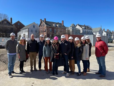 The CVS Health team at the Winter Landing construction site
