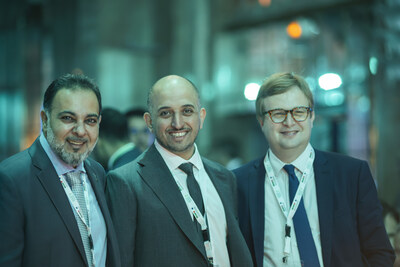 Esteemed chairpersons from all three companies representing the Joint Venture, Knowliom-CMS: Riyadh AlZamil, Nasser AlZamil and Michaël Fribourg.