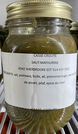Avis de ne pas consommer le mélange d'assaisonnement en pot préparé et vendu par le Casse-Croûte Saut-Mathurine