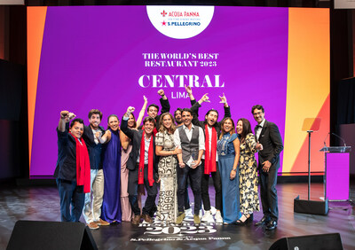 Central in Lima, Peru is named The World's Best Restaurant 2023, sponsored by S. Pellegrino & Acqua Panna, as well as The Best Restaurant in South America, at the awards ceremony for The World's 50 Best Restaurants 2023 held in Valencia, Spain, this evening. (PRNewsfoto/50 Best)