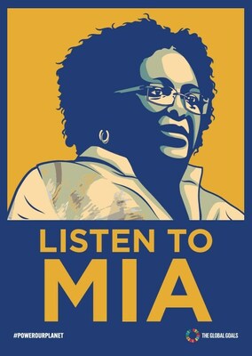 'Listen to Mia' - this poster of Barbados Prime Minister Mia Mottley has been created as part of a campaign to encourage world leaders attending the Summit for a New Global Financial Pact to support Prime Minister Mottley’s Bridgetown Initiative and campaign to reform global financial architecture. The summit is taking place in Paris from 22-23 June.