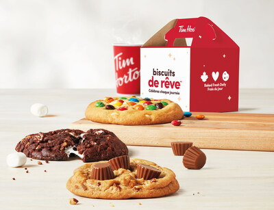 Lancement des biscuits de rêve Tim Hortons, à savourer en trois délicieuses saveurs dans les restaurants Tim participants au Canada (Groupe CNW/Tim Hortons)