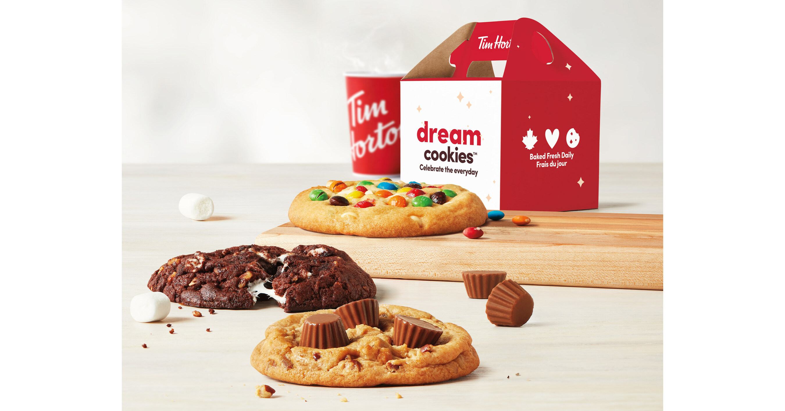 Introducing Tim Hortons Dream Cookies, a new elevated cookie experience at  Tims restaurants across Canada with three delicious flavours to try