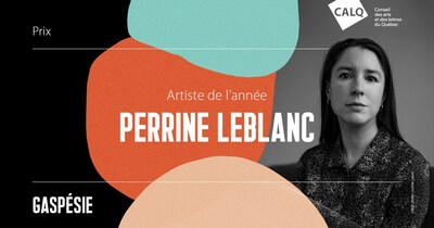 L'crivaine Perrine Leblanc remporte le Prix du CALQ - Artiste de l'anne en Gaspsie. (Montage visuel: CALQ) (Groupe CNW/Conseil des arts et des lettres du Qubec)