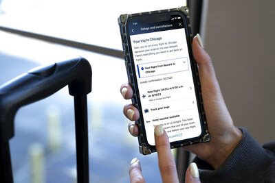 United’s New App Feature Helps Customers Re-book and Receive Meal and Hotel Vouchers Automatically