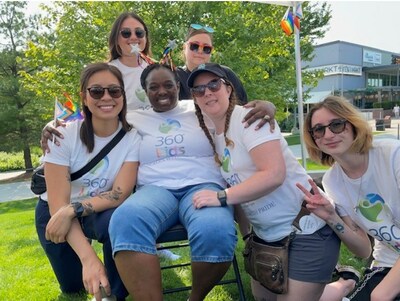 360°kids celebrating love and inclusivity at the 2023 Pride Parade in York Region. (CNW Group/Hydro One Inc.)