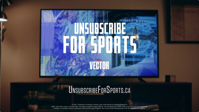 Kellogg's* Vector* is encouraging Canadians to get back to the sports they love with their Unsubscribe for Sports campaign that calls on everyday athletes to cancel a streaming service and reignite their passion for playing sports and an active life. (CNW Group/Kellogg Canada Inc.)
