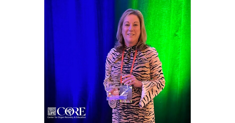 CORE CEO EARNS LIFETIME ACHIEVEMENT AWARD FOR TRAILBLAZING CONTRIBUTIONS TO ORGAN DONATION