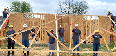 Wesco employees at a Habitat build