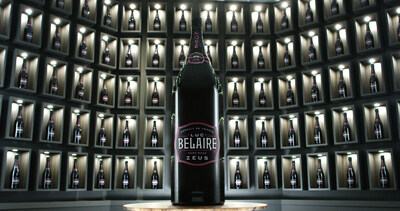 At 45-liters, Belaire ZEUS is the world's largest bottle of bubbly currently available
