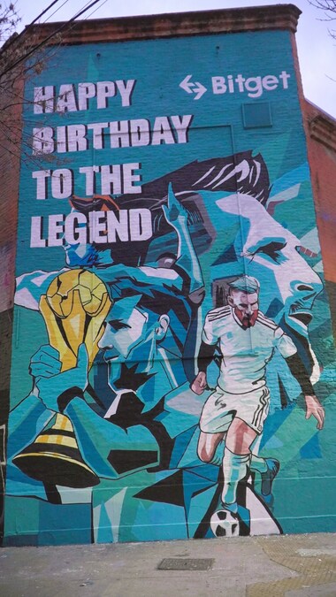 Bitget Celebrates Messi's Birthday with Graffiti Wall in His Hometown - Vimarsana News