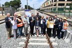 Foothill Gold Line Celebrates Completion of Major Work for New Light Rail Track System