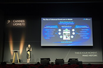 Kiki Fan speaking at Cannes Lions