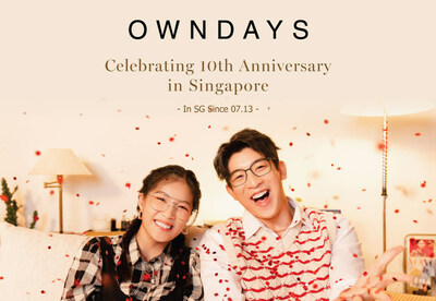 OWNDAYS CELEBRATES 10TH ANNIVERSARY IN SINGAPORE WITH MONTH-LONG