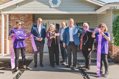 A ribbon-cutting ceremony was held in June to commemorate the grand opening of the VITAS Hospice House of Orange County. 

Pictured from left: Ellen Holley, volunteer; Jeff Weil, senior vice president of operations; Jennifer Melad, general manager; Joel Wherley, executive vice president and chief operations officer; Nick Westfall, president and chief executive officer; Laury Bliss, vice president of operations; and Terry Miranda, volunteer.