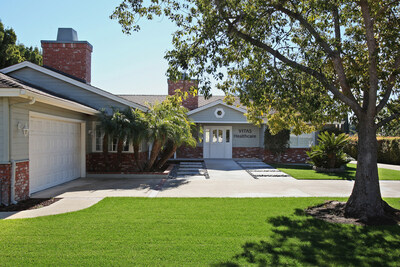 The VITAS Hospice House of Orange County, located at 18582 Vanderlip Avenue, is nestled in a peaceful residential neighborhood.