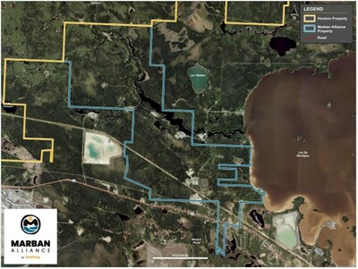 Figure 4: Marban Alliance Project Satellite View (CNW Group/O3 Mining Inc.)