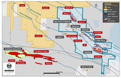 Figure 3: Carte délimitant Marban Alliance (Groupe CNW/O3 Mining Inc.)