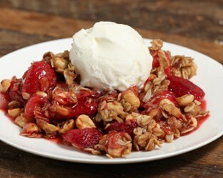 This Peanut Butter Strawberry Crisp is easy to make and perfect for summer. With naturally sweet strawberries and crunchy peanuts, it’s a tasty, guilt-free treat. Plus, the combination delivers a great dose of healthy foods. Strawberries are rich in antioxidants and fiber. Peanuts deliver 19 vitamins and minerals, 7 grams of protein, heart healthy fats and fiber, all for about 18 cents per serving. For tasty and healthy recipes with peanuts and peanut butter, visit peanutinstitute.com.