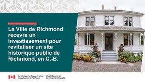 La Ville de Richmond profitera d'un investissement pour revitaliser un espace public historique à Richmond en Colombie-Britannique