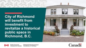 City of Richmond will benefit from investment to revitalize a historical public space in Richmond, B.C.