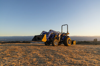 Solectrac electric tractor on a farm in California