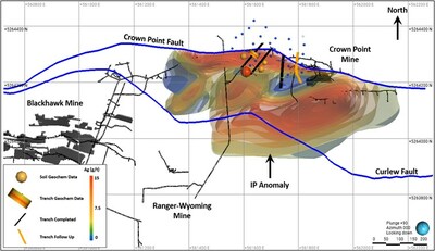 Figure 2 - Plan view of Crown Point Anomaly (CNW Group/Silver Valley Metals Corp.)