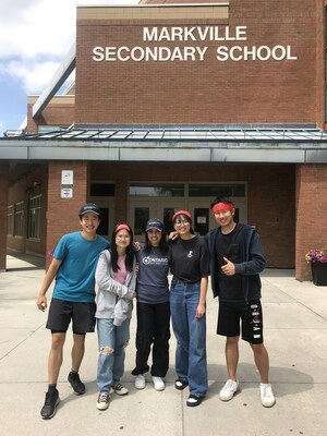 Top-scoring 2023 Ontario Envirothon team from Markville Secondary School in Markham, Ontario. (CNW Group/Forests Ontario)