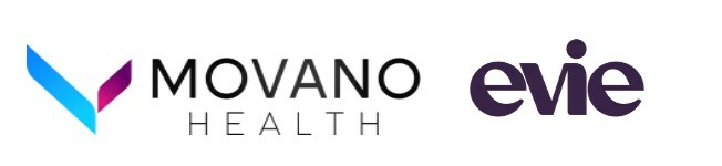 Movano Health + Evie logo (PRNewsfoto/Movano)