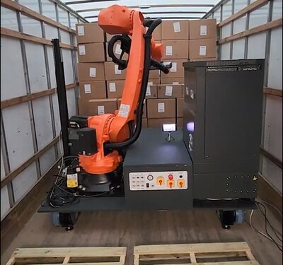 Contoro's automated robot unloads oversea containers.