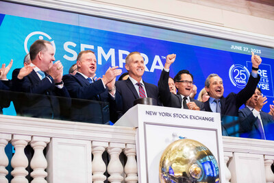 Sempra (NYSE: SRE) Rings The Opening Bell®

The New York Stock Exchange welcomes executives and guests of Sempra (NYSE: SRE), today, Tuesday, June 27, 2023, to commemorate its 25th anniversary of listing. To honor the occasion, Jeff Martin, Chairman and CEO, joined by Chris Taylor,& Vice President of NYSE Listings and Services, rings The Opening Bell®.

Photo Credit: NYSE