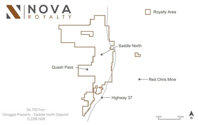 Royalty Area Map (CNW Group/Nova Royalty Corp.)