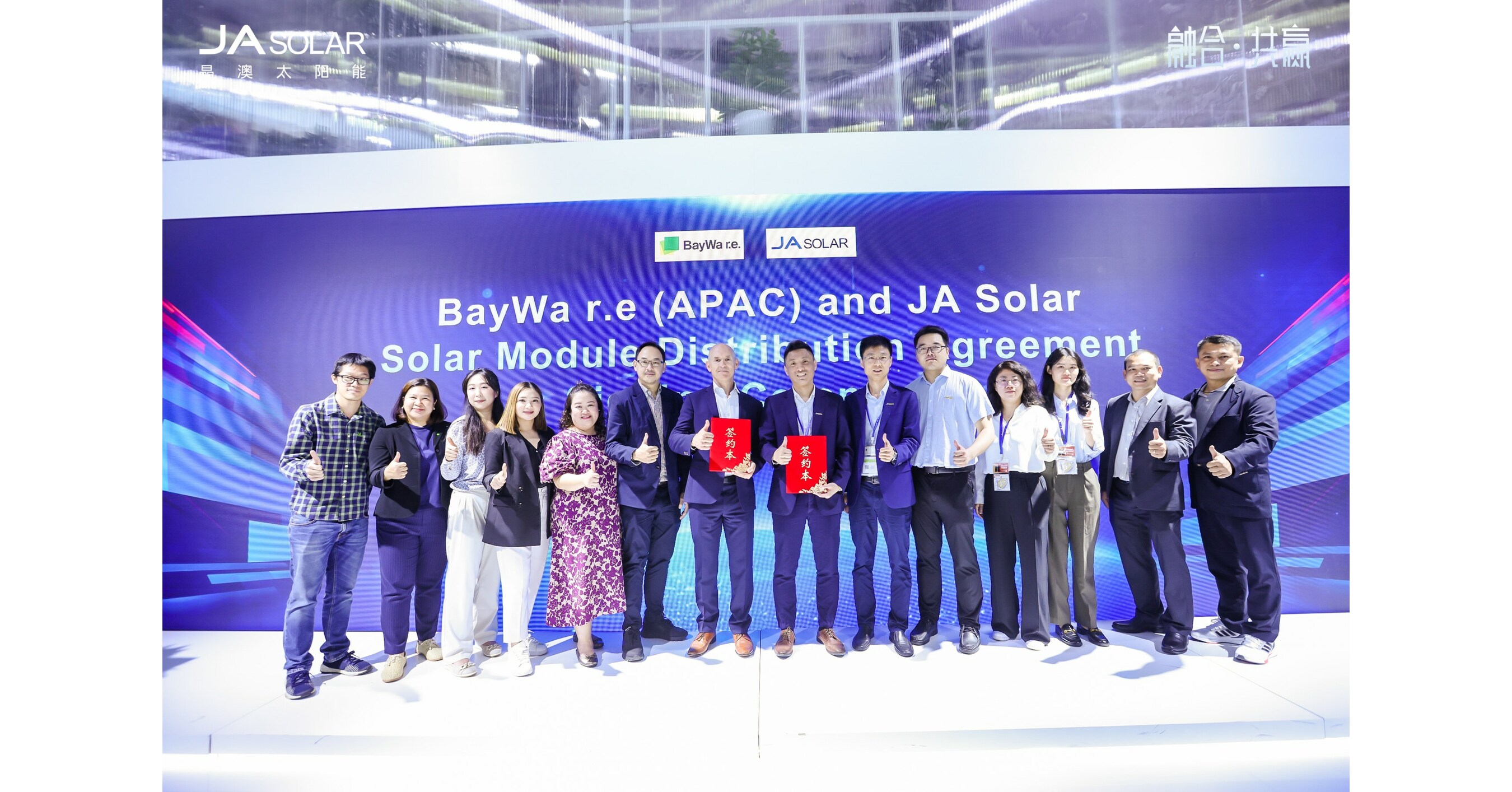 JA Solar and BayWa r.e. Sign Strategic Solar Module Distribution Cooperation Agreement for Asia-Pacific Region JA Solar and BayWa r.e. Sign Strategic Solar Module Distribution Cooperation Agreement for Asia-Pacific Region