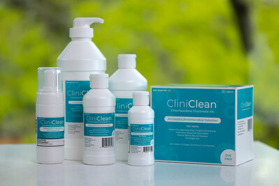 Fig. 1 CliniClean is a Chlorhexidine Gluconate 4%, the most effective disinfectant available for the skin.