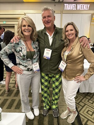 Cruise Planners CEO Michelle Fee, Chief Strategy Officer Scott Koepf and COO Theresa Scalzitti attend Travel Weekly’s Leadership Forum in Pebble Beach, Ca.