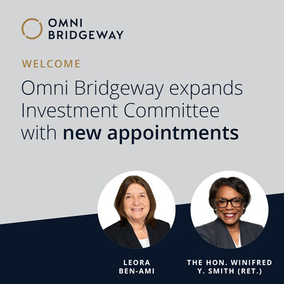 Omni Bridgeway welcomes legal industry veterans Leora Ben-Ami and the Honorable Winifred Y. Smith (Ret.) to the company's Investment Committee.