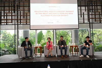 From left: Seah Kah Wee, Market Access Consultant, TechNode Global; Helen Wong, Managing Partner of AC Ventures; Zen Koh, Co-founder and Global CEO of Fourier Intelligence; Dr Gang Lu, Founder of TechNode Group & Co-Founder of BEYOND Expo.