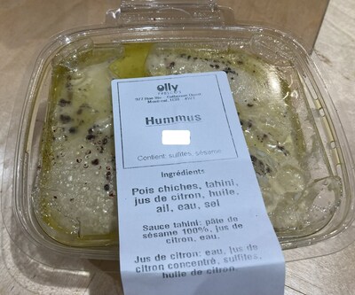 Hummus -format grand (Groupe CNW/Ministre de l'Agriculture, des Pcheries et de l'Alimentation)