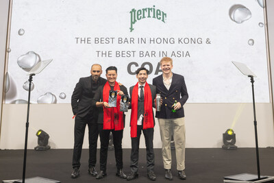 Coa celebrates its third consecutive No.1 at the Asia’s 50 Best Bars 2023 awards ceremony, sponsored by Perrier, live from Hong Kong