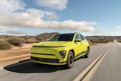 The 2024 Hyundai Kona Electric is photographed in California City, Calif., April 5, 2023.