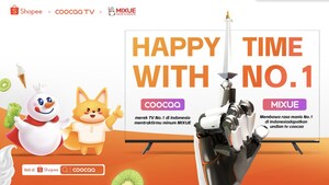 Happy Time With NO.1 - NO.1 TV coocaa &amp; NO.1 Drink MIXUE &amp; Shopee cooperation in July, 70 Free TVs Up for Grabs