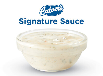 Culver's new Signature Sauce is creamy and tangy, with notes of buttermilk, savory Parmesan and a whisper of bleu cheese.