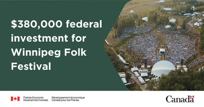 Minister Vandal announces federal investment to internationally acclaimed Winnipeg Folk Festival boosting tourism (CNW Group/Prairies Economic Development Canada)