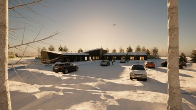 Reprsentation 3D du future projet Wiidookodaadiwin Healing Lodge (Groupe CNW/Socit canadienne d'hypothques et de logement)