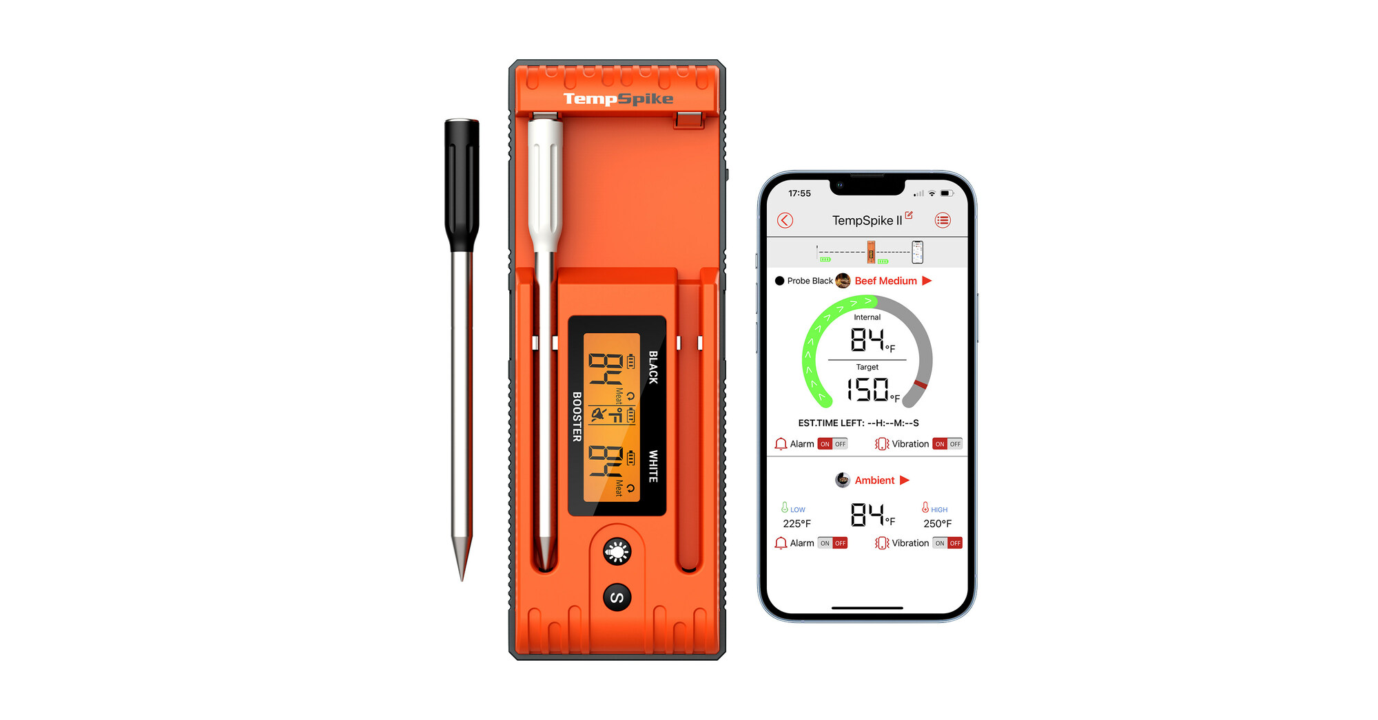 Meat Thermometers, Double Probe Meat Thermometer With Alarm